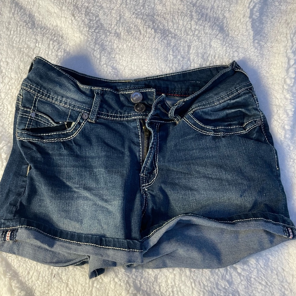 Dark blue jean shorts